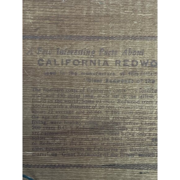Vintage California Redwood Tray – Scenic Etched Design, 1940s–60s Souvenir, 14x7 - Picture 8 of 9